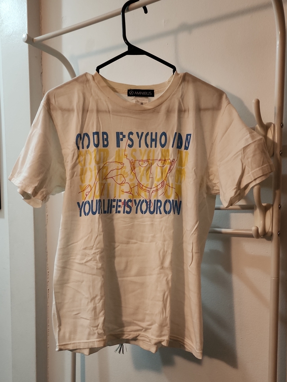 Graphic White Tee Official Mob Psycho 100 Amnibus Merch